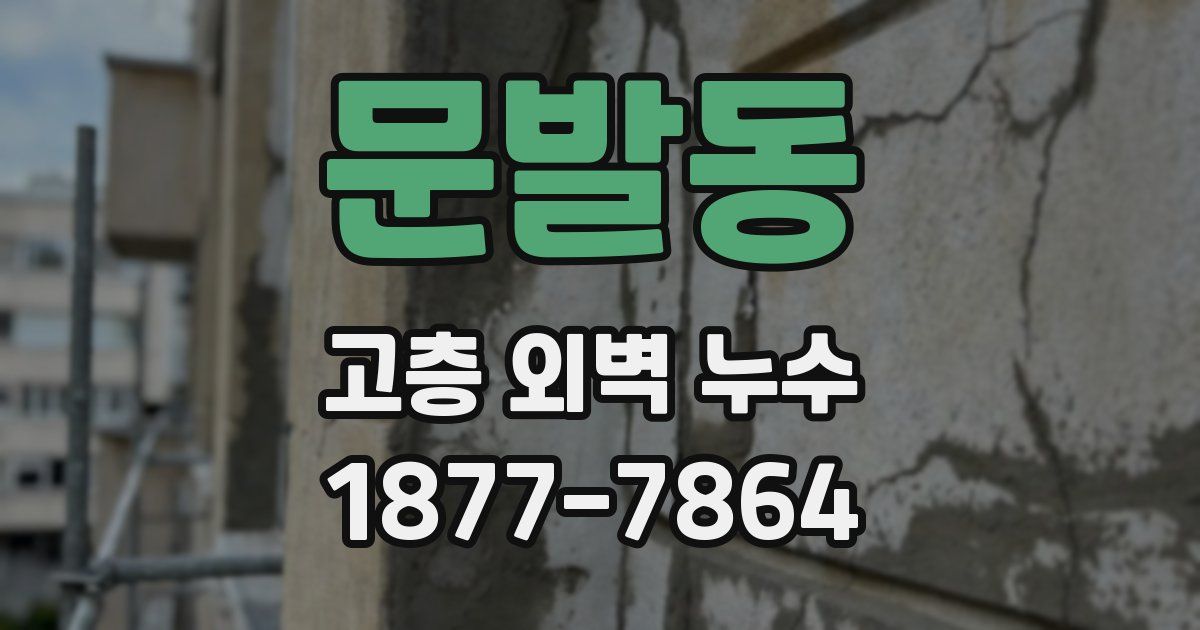 문발동 고층 외벽 누수