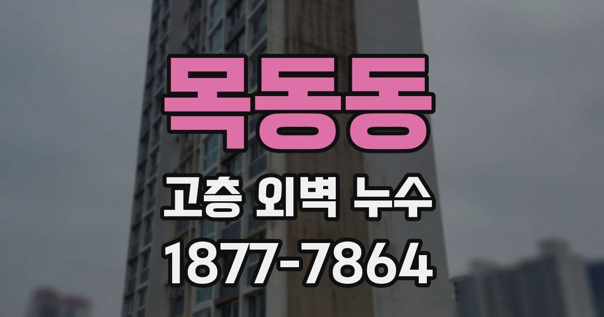 목동동 고층 외벽 누수
