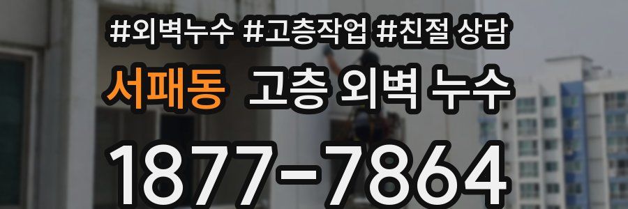 서패동 고층 외벽 누수
