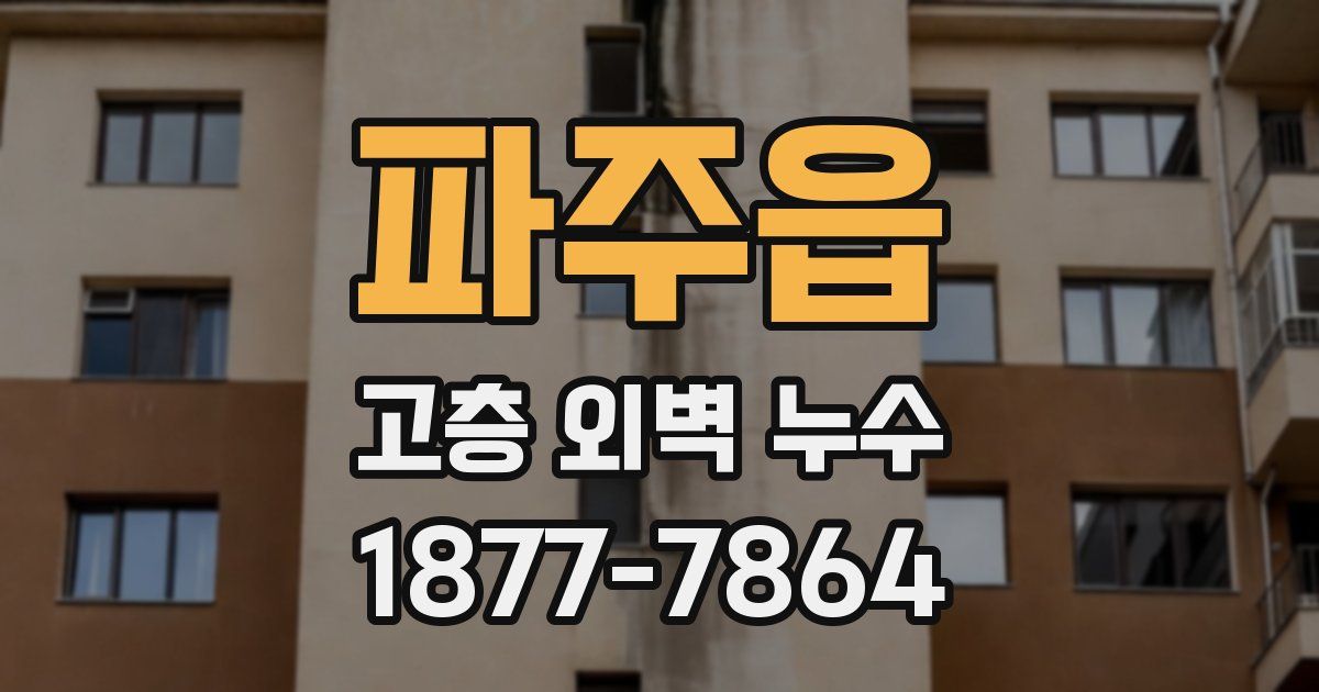 파주읍 고층 외벽 누수