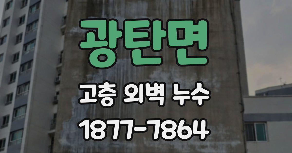 광탄면 고층 외벽 누수
