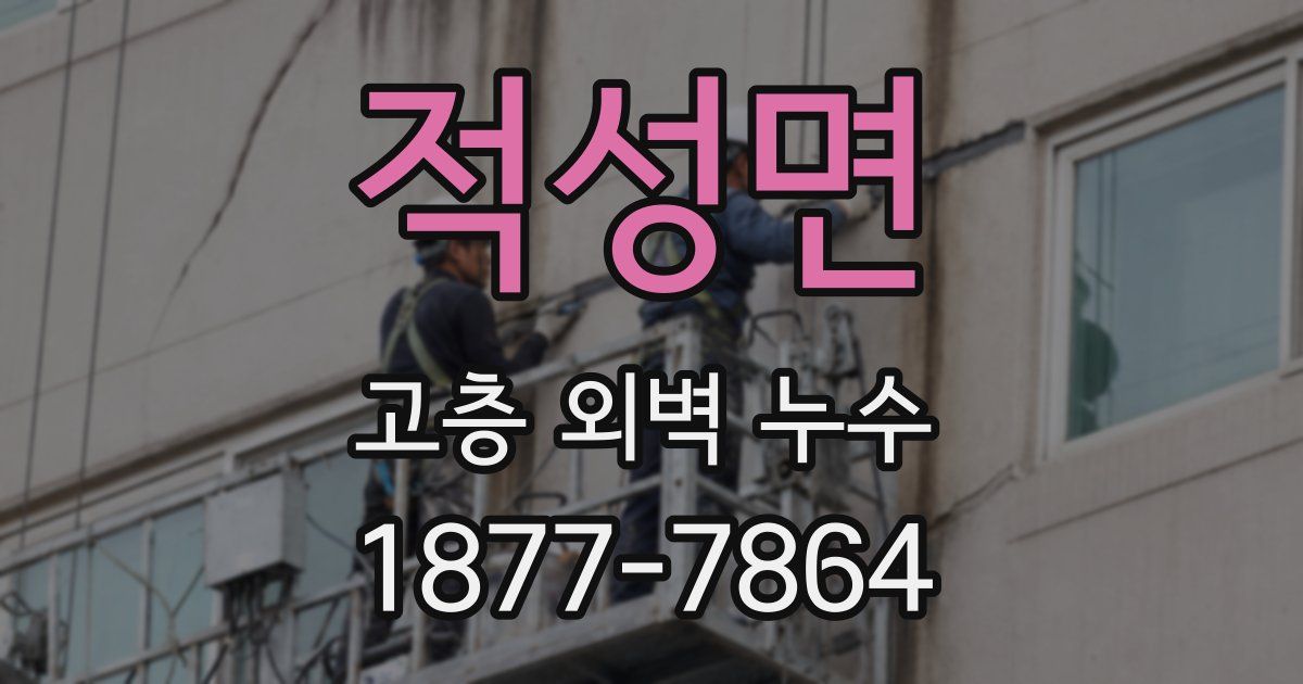 적성면 고층 외벽 누수