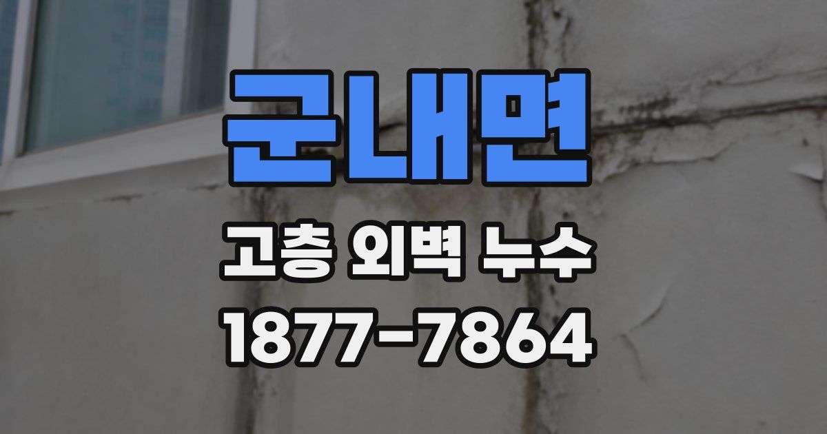 군내면 고층 외벽 누수