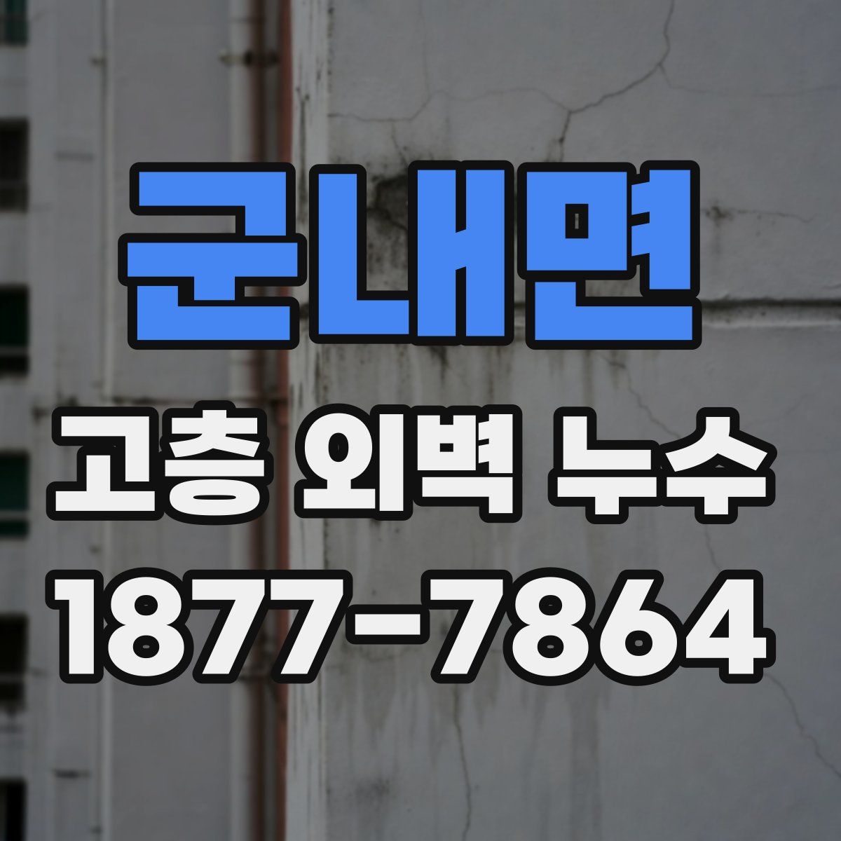 군내면 고층 외벽 누수