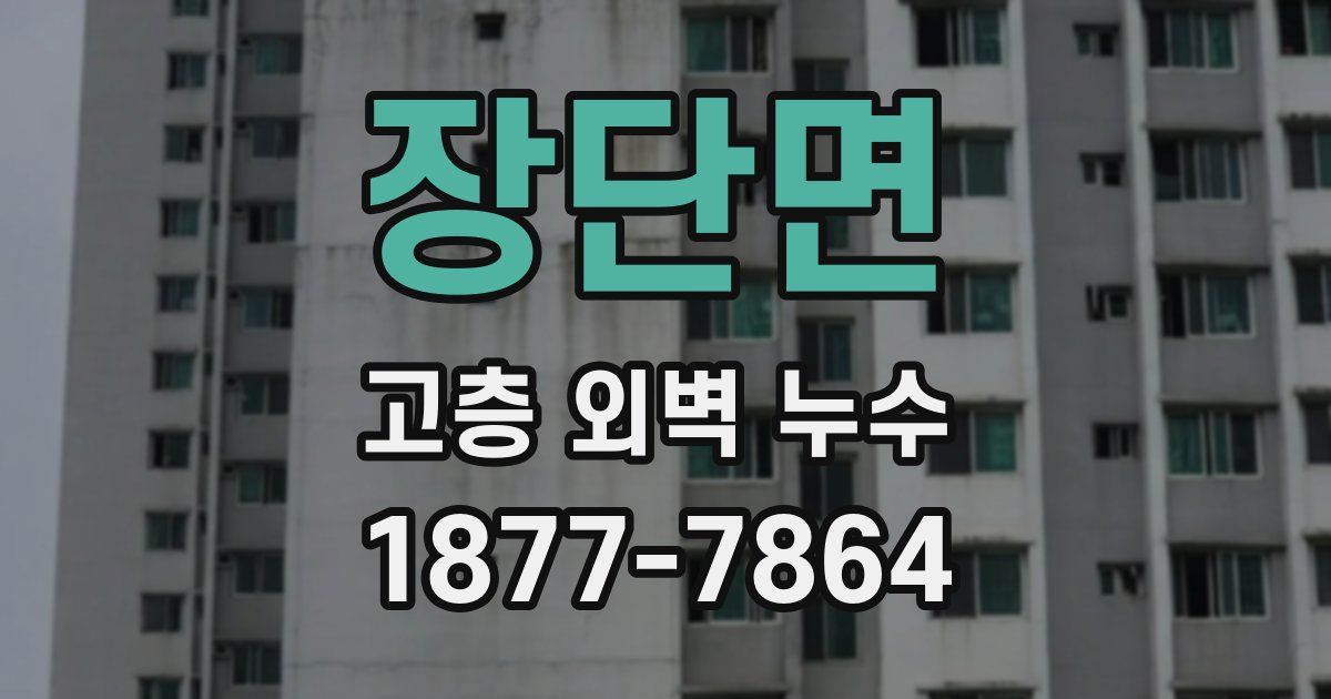 장단면 고층 외벽 누수