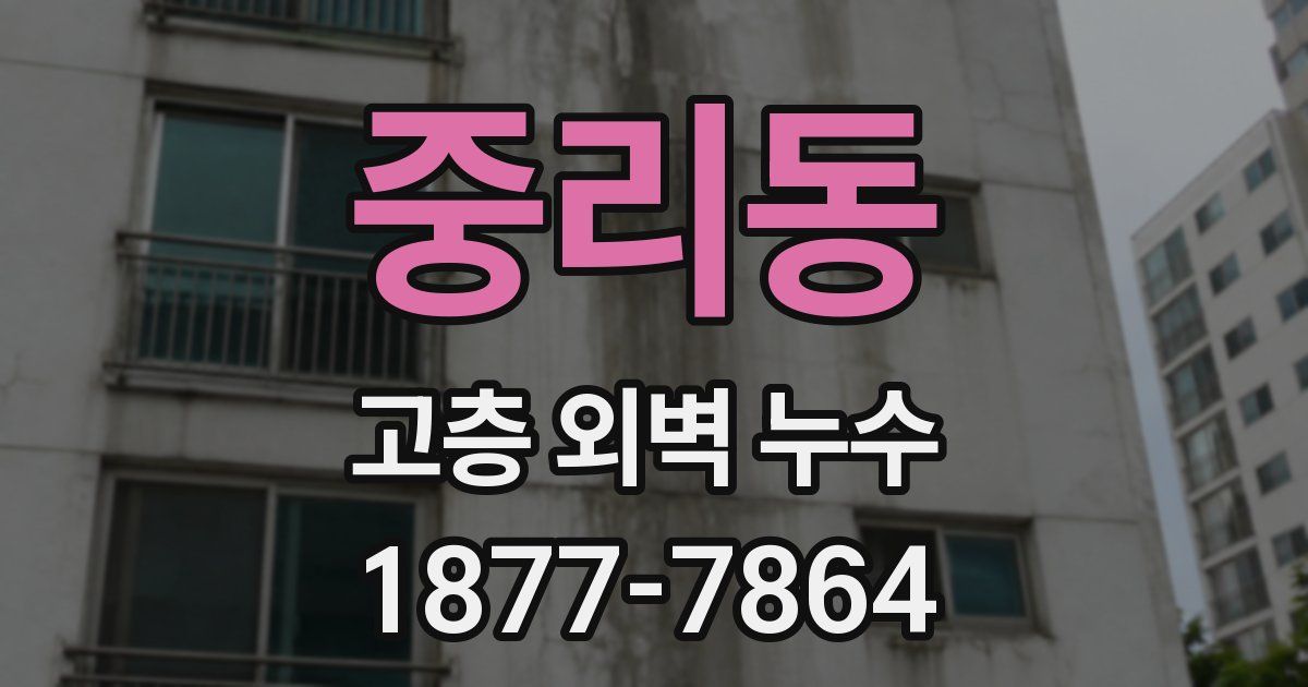 중리동 고층 외벽 누수