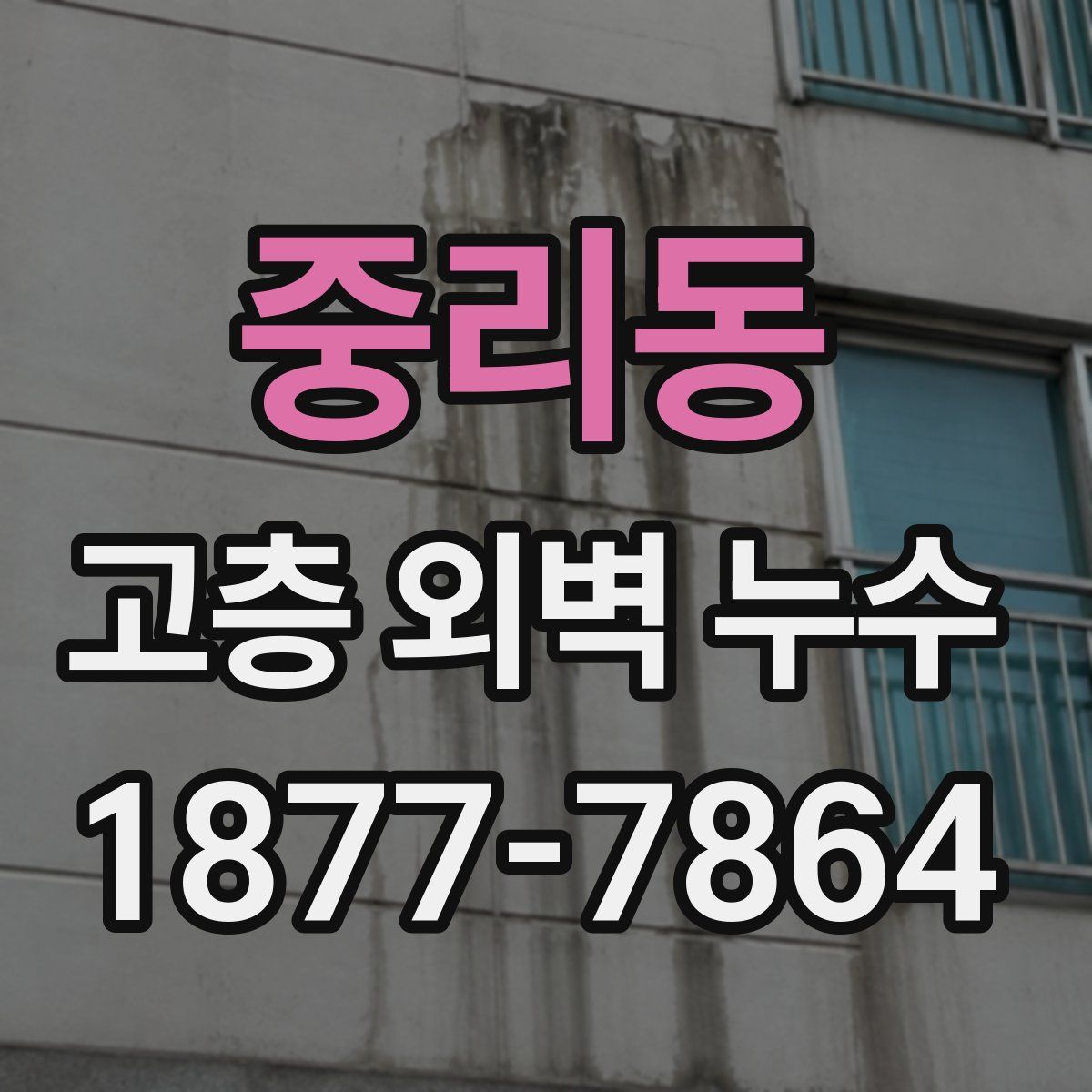 중리동 고층 외벽 누수