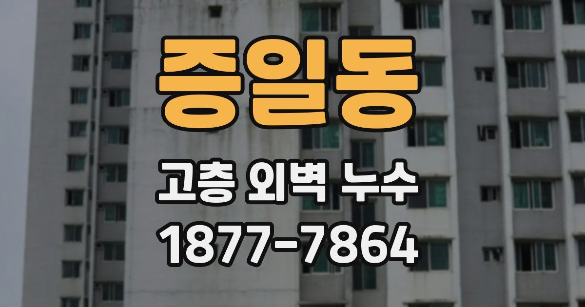 증일동 고층 외벽 누수