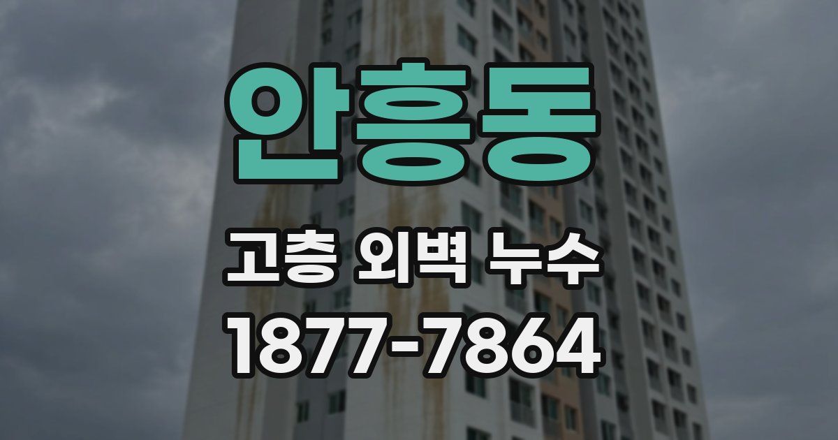 안흥동 고층 외벽 누수