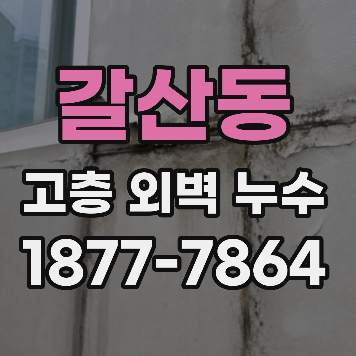 갈산동 고층 외벽 누수