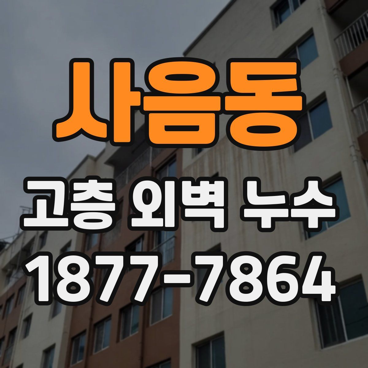 사음동 고층 외벽 누수