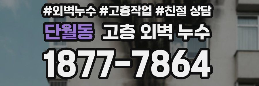 단월동 고층 외벽 누수