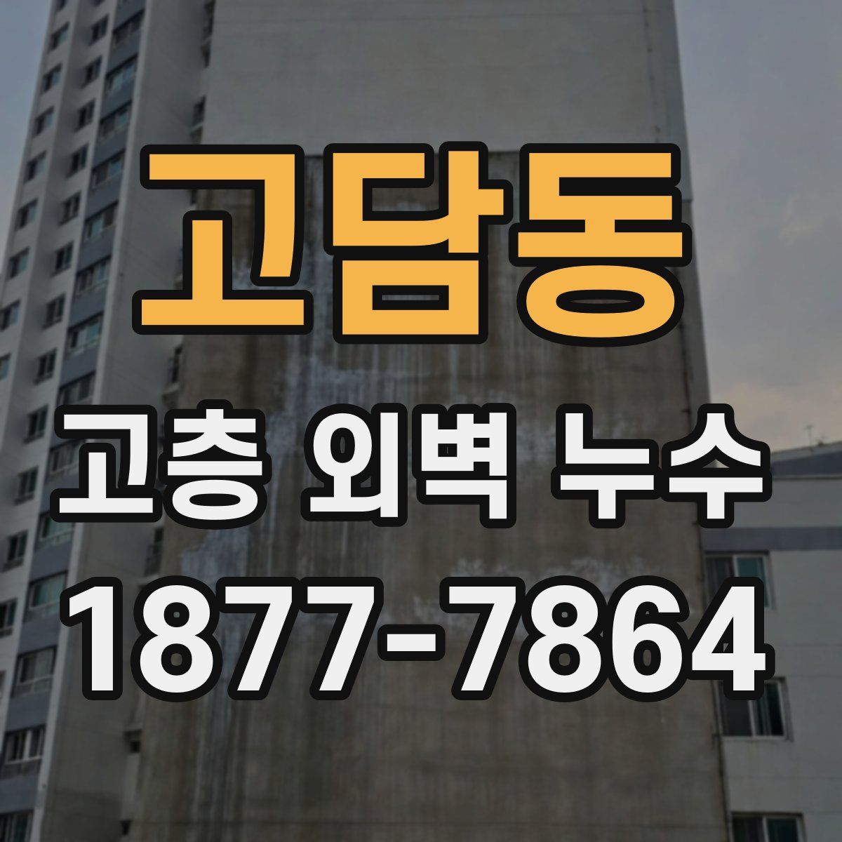 고담동 고층 외벽 누수