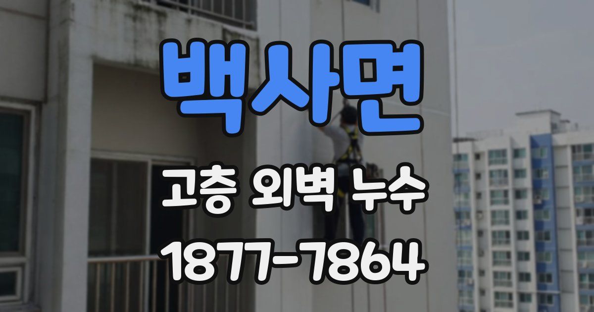 백사면 고층 외벽 누수