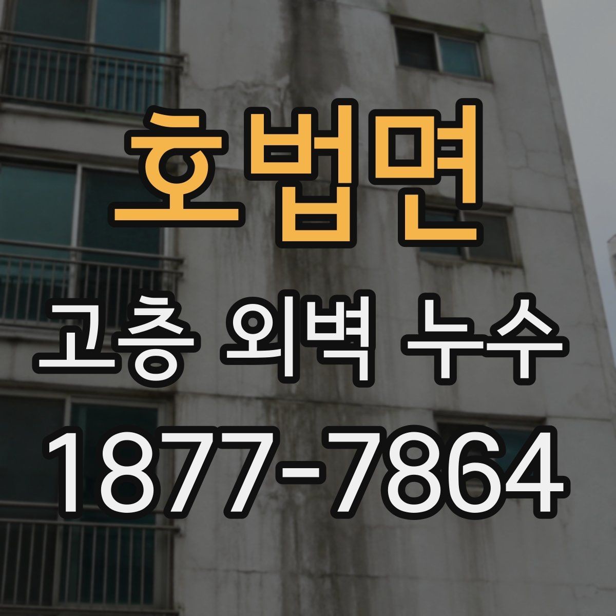 호법면 고층 외벽 누수 발생 시 초기 대응 방법