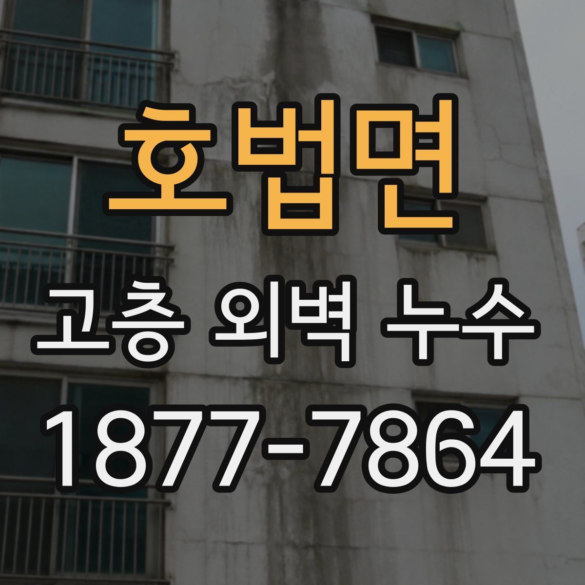 호법면 고층 외벽 누수