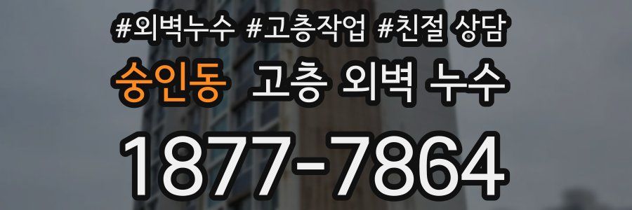 숭인동 고층 외벽 누수