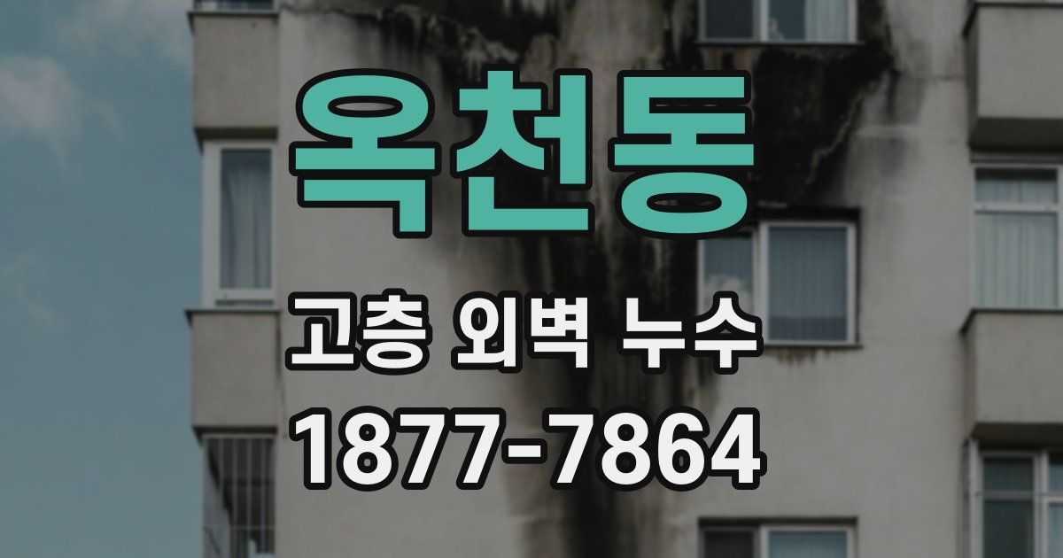 옥천동 고층 외벽 누수