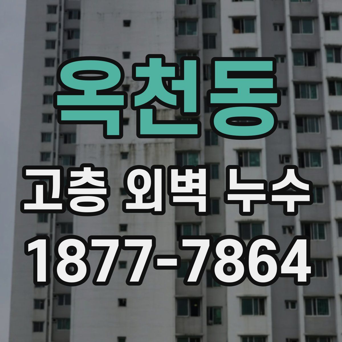 옥천동 고층 외벽 누수