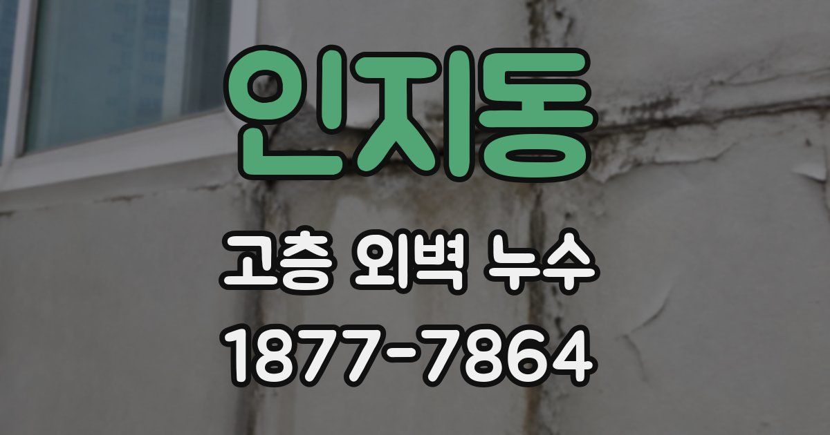 인지동 고층 외벽 누수