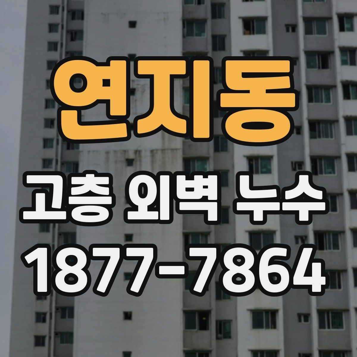 연지동 고층 외벽 누수 원인을 구분하는 실무 기준