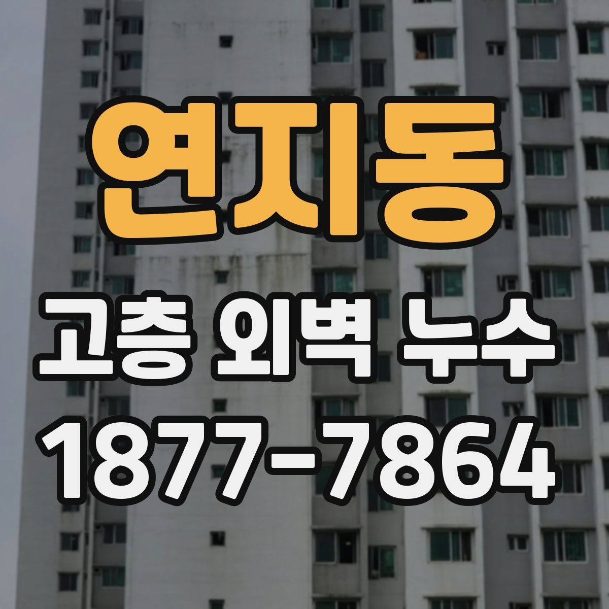 연지동 고층 외벽 누수