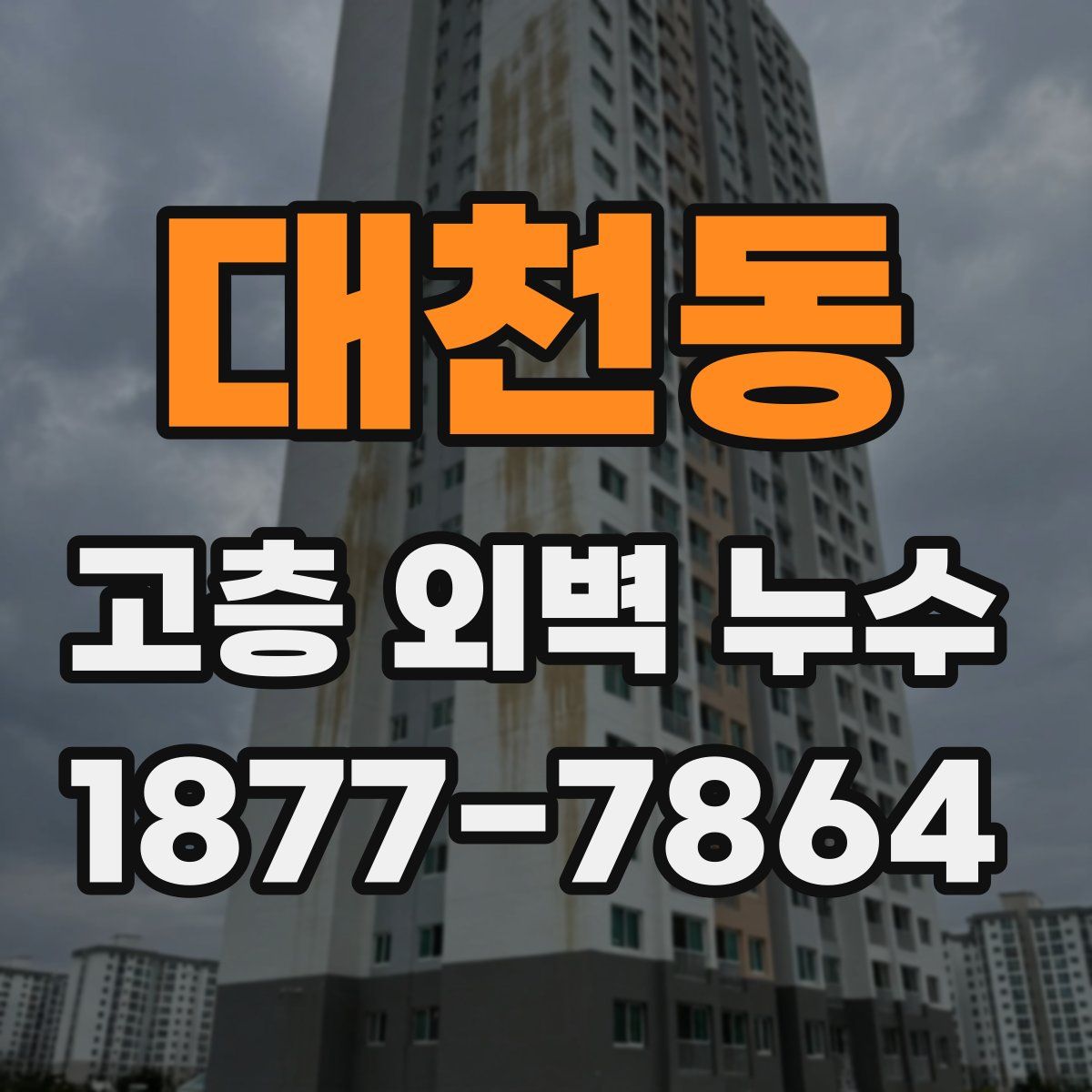 대천동 고층 외벽 누수