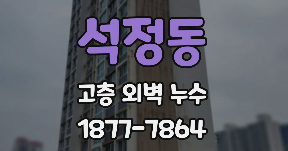 석정동 고층 외벽 누수