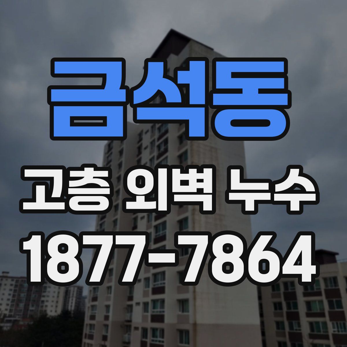 금석동 고층 외벽 누수