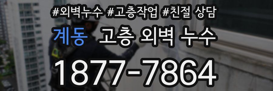 계동 고층 외벽 누수