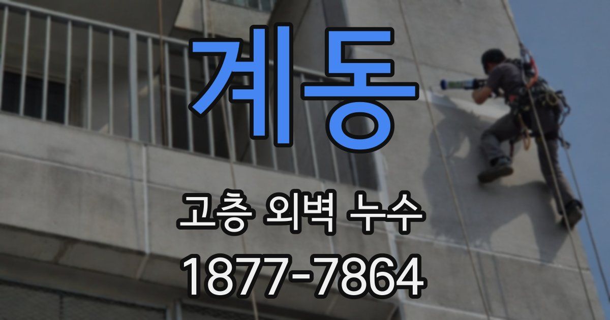 계동 고층 외벽 누수