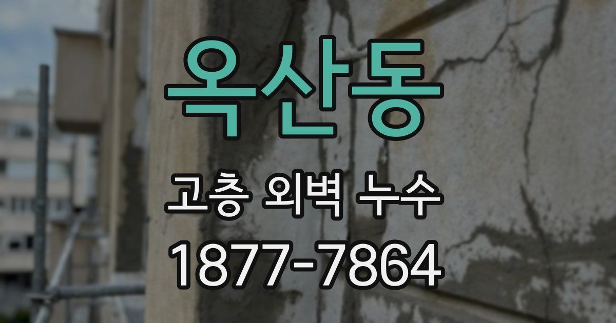 옥산동 고층 외벽 누수