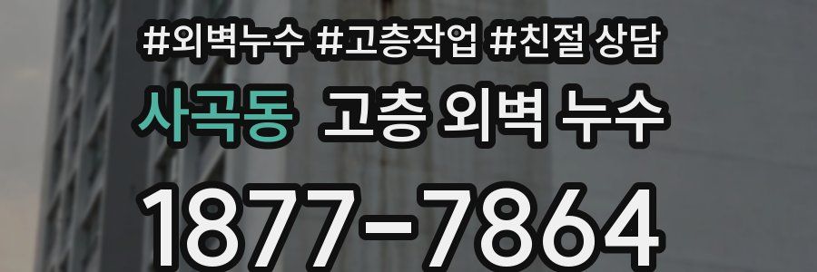 사곡동 고층 외벽 누수
