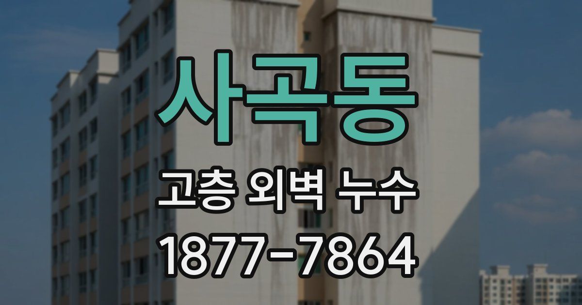 사곡동 고층 외벽 누수