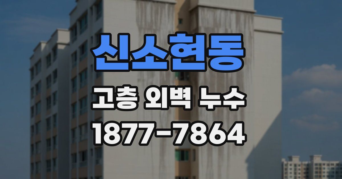 신소현동 고층 외벽 누수