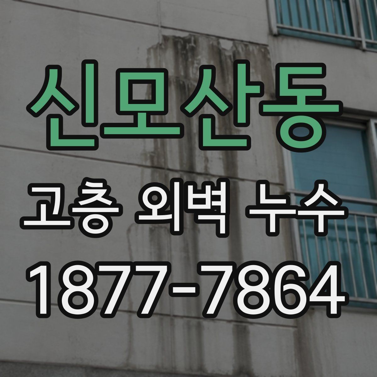 신모산동 고층 외벽 누수 발생 위치에 따른 원인 추정