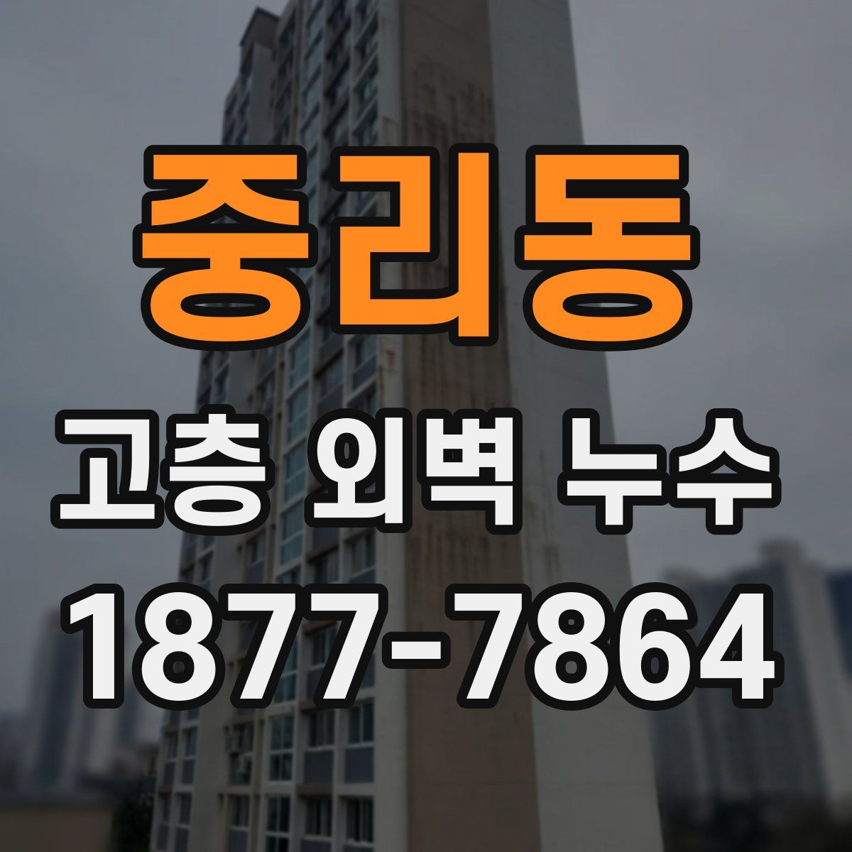 중리동 고층 외벽 누수