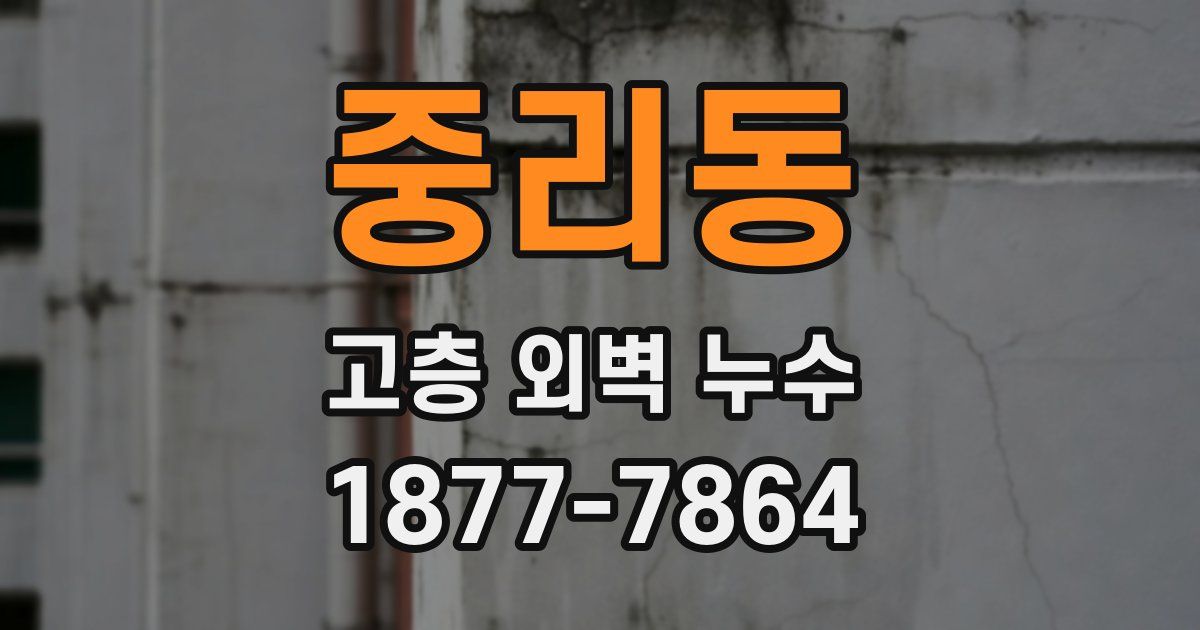 중리동 고층 외벽 누수