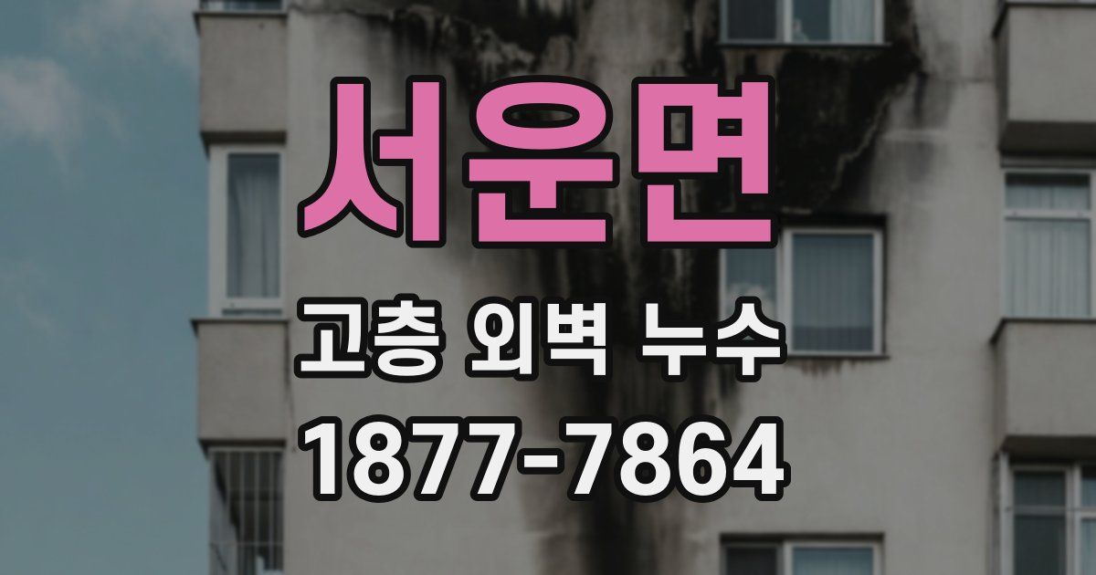 서운면 고층 외벽 누수