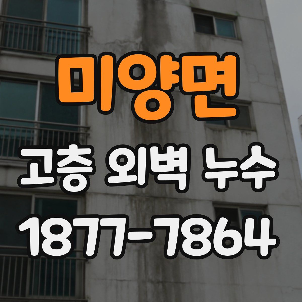 미양면 고층 외벽 누수