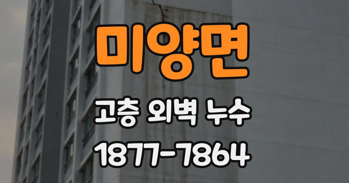 미양면 고층 외벽 누수