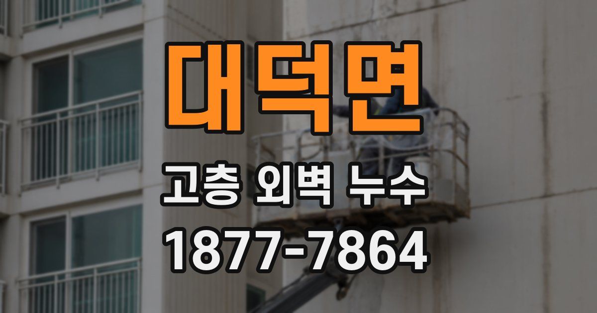 대덕면 고층 외벽 누수