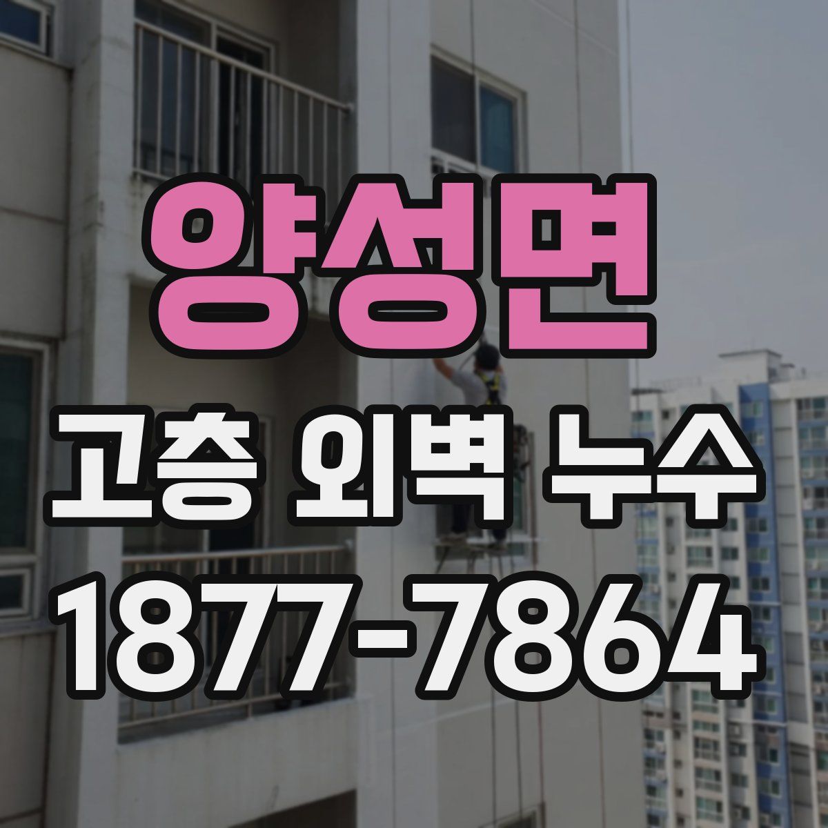 양성면 고층 외벽 누수