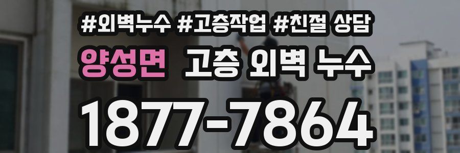 양성면 고층 외벽 누수