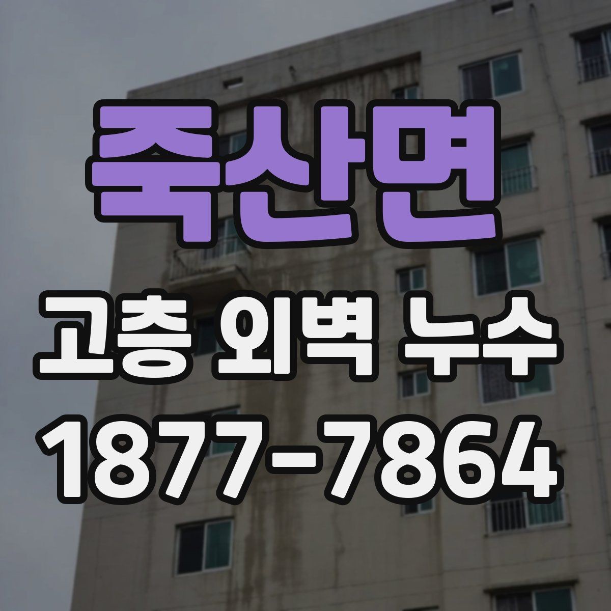 죽산면 고층 외벽 누수 균열 폭과 보수 필요성 판단
