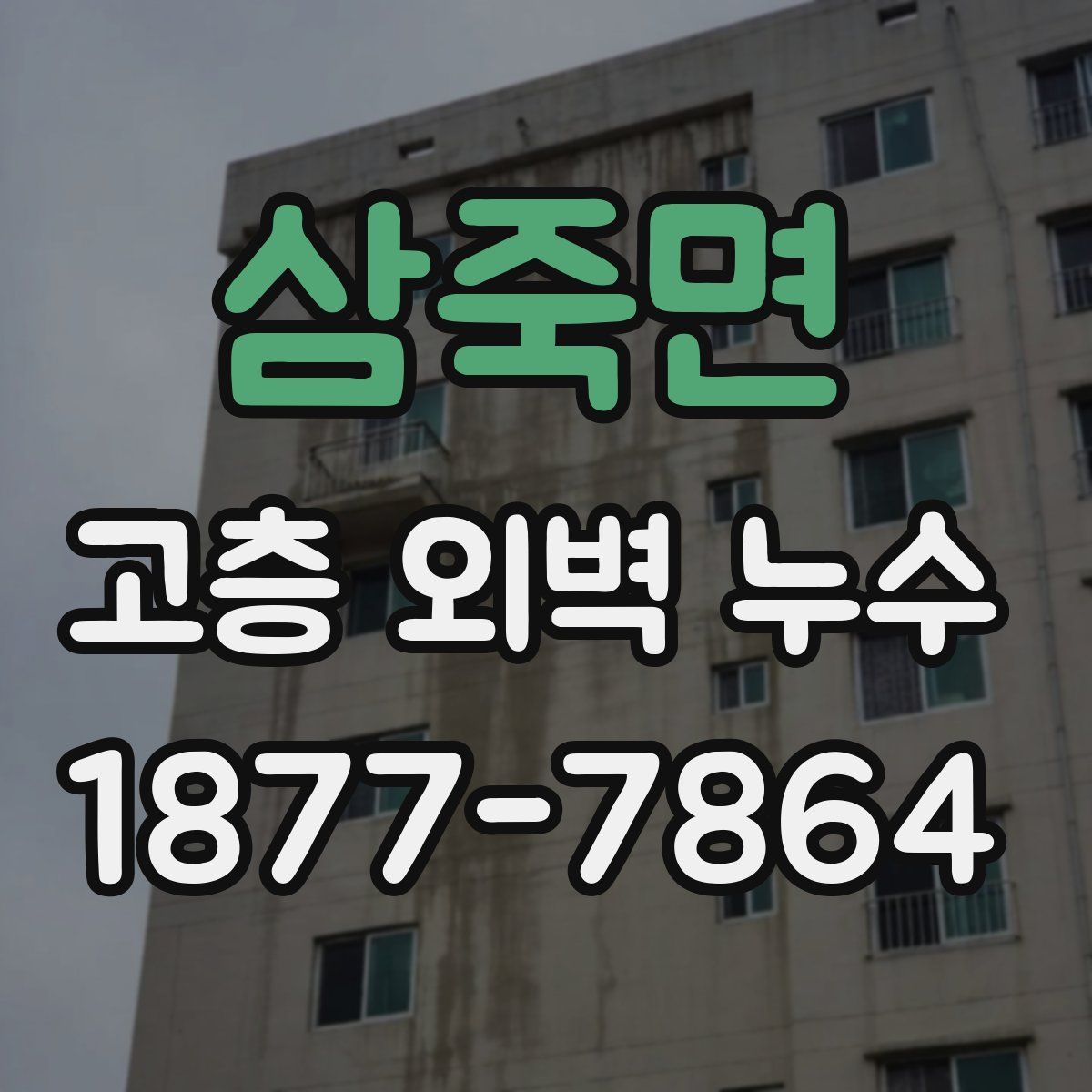 삼죽면 고층 외벽 누수