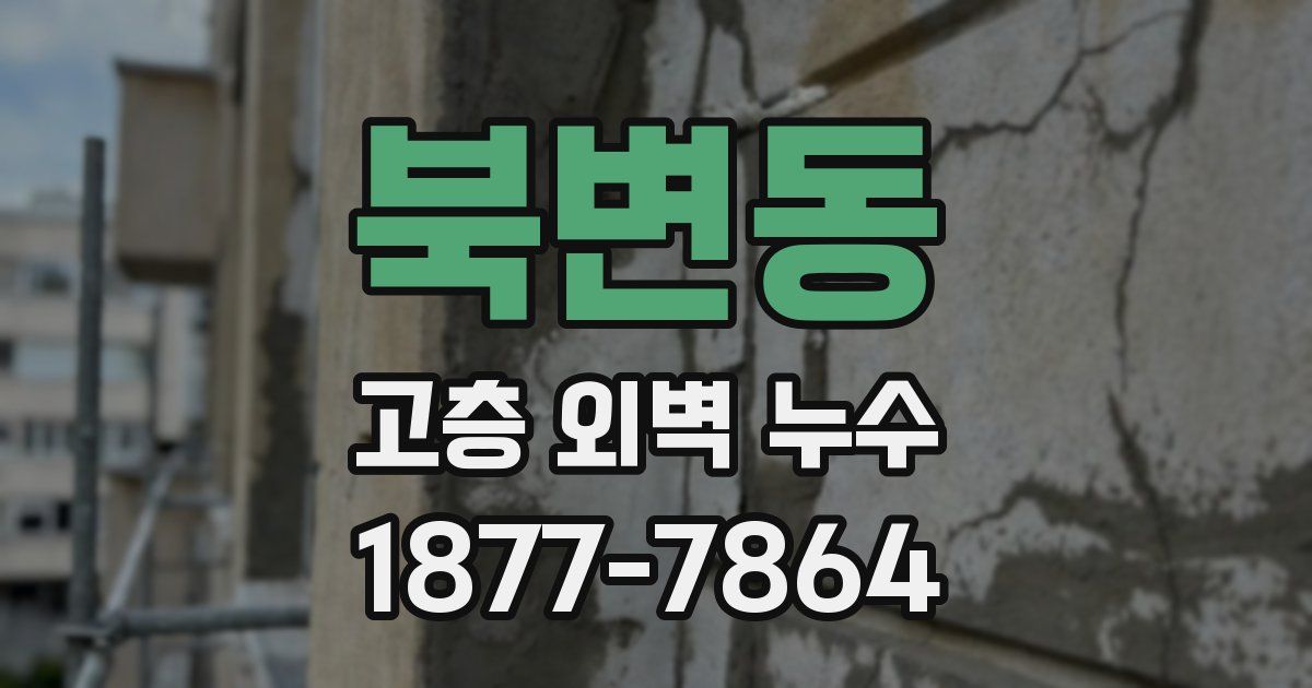 북변동 고층 외벽 누수
