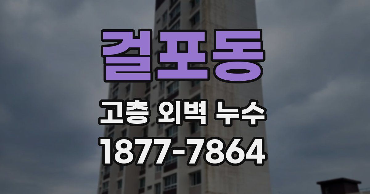 걸포동 고층 외벽 누수