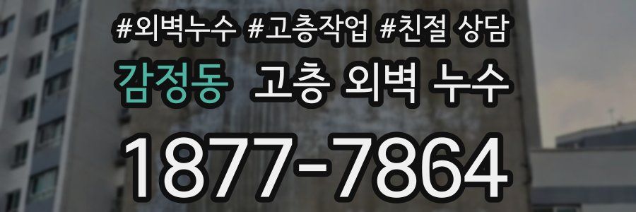 감정동 고층 외벽 누수
