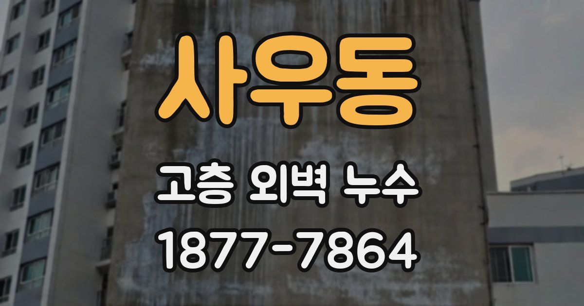 사우동 고층 외벽 누수